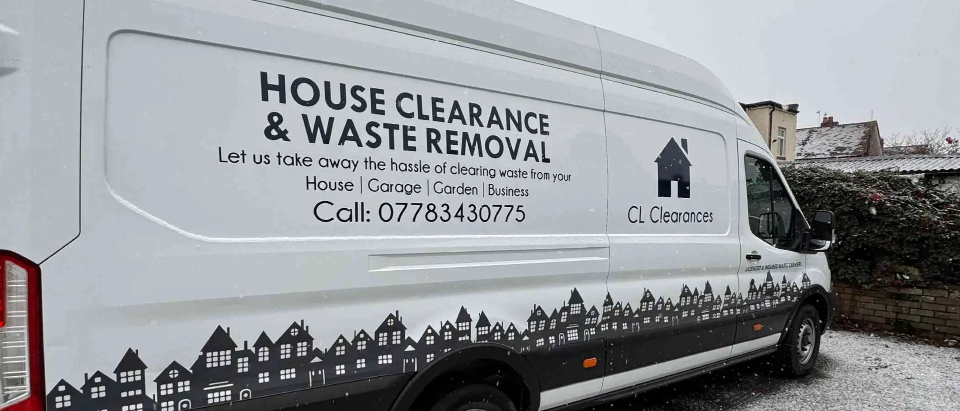 CL Clearances van loaded during a house clearance in Hull